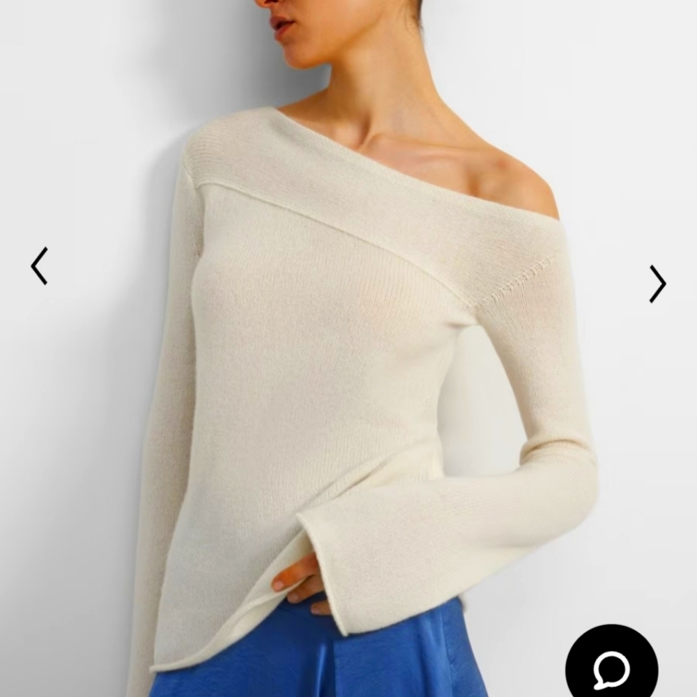 Theory Asymmetrical Cashmere Pullover